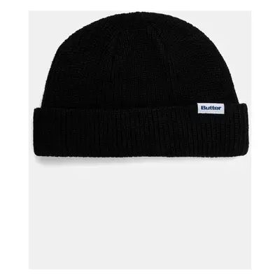 Čepice Butter Goods Wharfie Beanie černá barva, z tenké pleteniny, BG243810