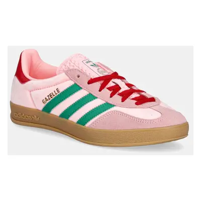 Sneakers boty adidas Originals Gazelle Indoor růžová barva, JI2713