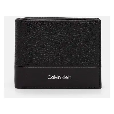 Kožená peněženka Calvin Klein černá barva, K50K512269