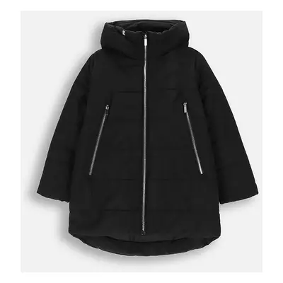 Dětská bunda Coccodrillo černá barva, OUTERWEAR GIRL KIDS