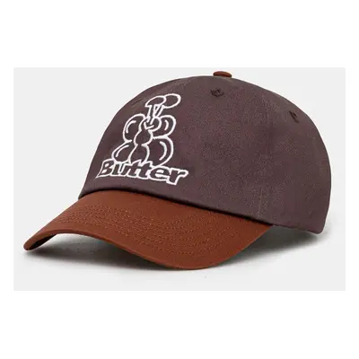 Bavlněná baseballová čepice Butter Goods Bugs 6 Panel Cap fialová barva, s aplikací, BG243801