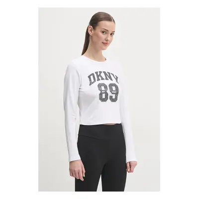 Tričko s dlouhým rukávem Dkny bílá barva, DP4T9979