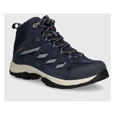 Boty Columbia Crestwood Mid Waterproof dámské, tmavomodrá barva, 2099861