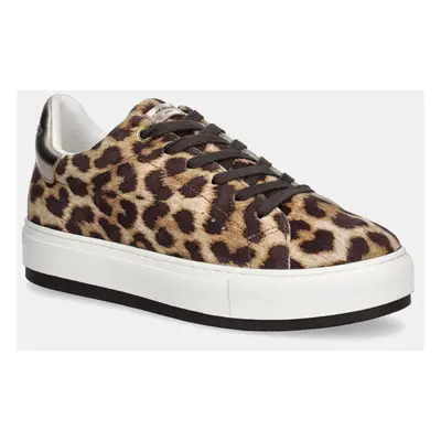 Kožené sneakers boty Kurt Geiger London Laney béžová barva, 2339139289