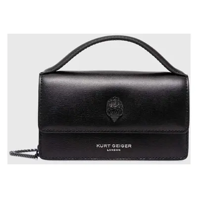 Kožená kabelka Kurt Geiger London XS BOND TOP HANDLE BAG DR černá barva, 2746500109