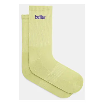 Ponožky Butter Goods Basic Socks pánské, zelená barva, BG243910