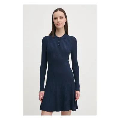 Šaty Tommy Hilfiger tmavomodrá barva, mini, WW0WW44977