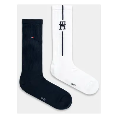 Ponožky Tommy Hilfiger 2-pack pánské, tmavomodrá barva, 701229850