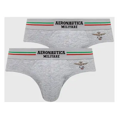 Spodní prádlo Aeronautica Militare (2-pack) pánské, šedá barva, AM1USL001