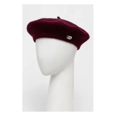 Vlněný baret Lauren Ralph Lauren červená barva, vlněný, 454960168