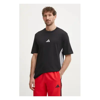 Bavlněné tričko adidas Essentials černá barva, JD1906