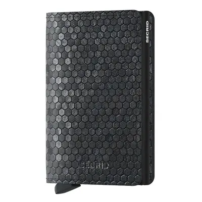 Kožená peněženka Secrid Slimwallet Hexagon Black černá barva