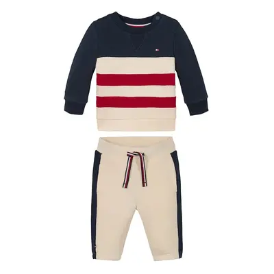 Dětská tepláková souprava Tommy Hilfiger béžová barva, KN0KN01979