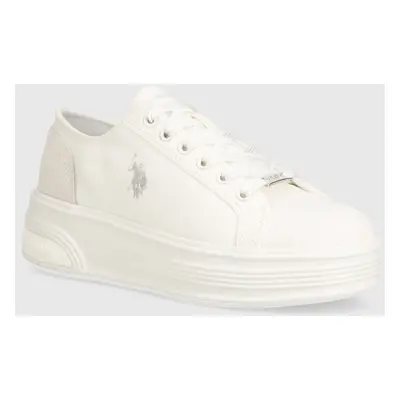 Sneakers boty U.S. Polo Assn. ASUKA bílá barva, ASUKA002W 4CS1