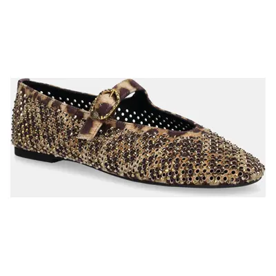 Semišové baleríny Kurt Geiger London Mayfair Ballet Flat béžová barva, 2656339289