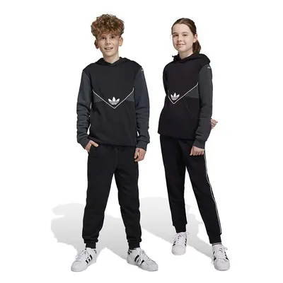 Dětské tepláky adidas Originals černá barva, hladké