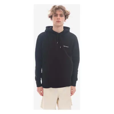 Bavlněná mikina Norse Projects Arne Logo Hoodie N20-1303 9999 pánská, černá barva, s kapucí, hla