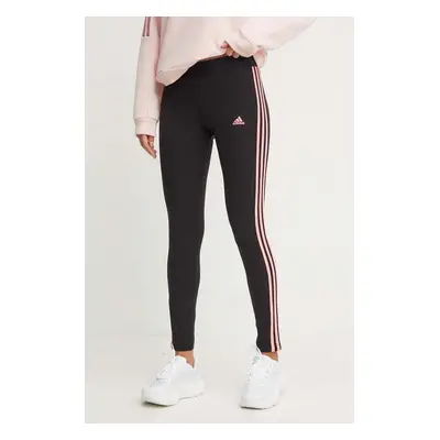 Legíny adidas Essentials dámské, černá barva, vzorované, JH3715