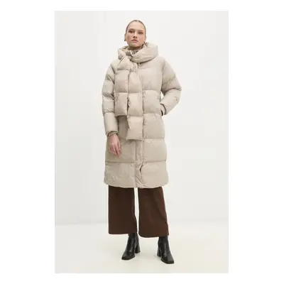 Bunda Answear Lab dámská, béžová barva, zimní, oversize