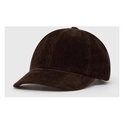 Manšestrová kšiltovka Norse Projects Wide Wale Corduroy Sports Cap hnědá barva, N80.0131.2022