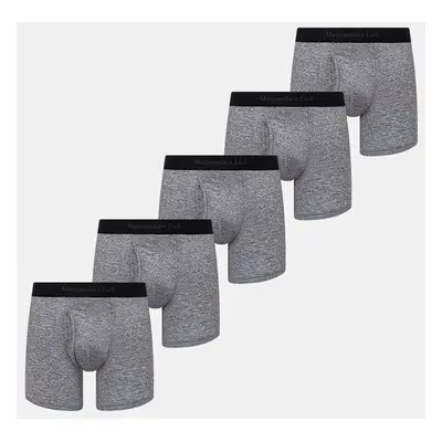 Boxerky Abercrombie & Fitch 5-pack pánské, šedá barva, KI114-4034