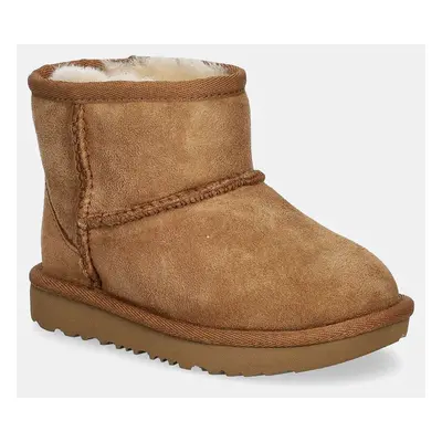 Dětské semišové sněhule UGG CLASSIC MINI II hnědá barva, 1017715T