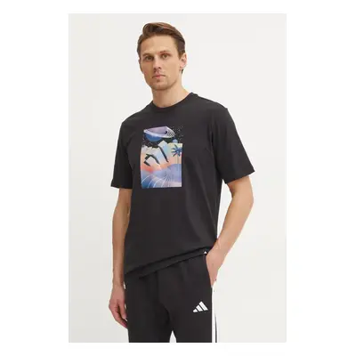 Bavlněné tričko adidas M ALL DAY I TEE černá barva, s potiskem, JI9417