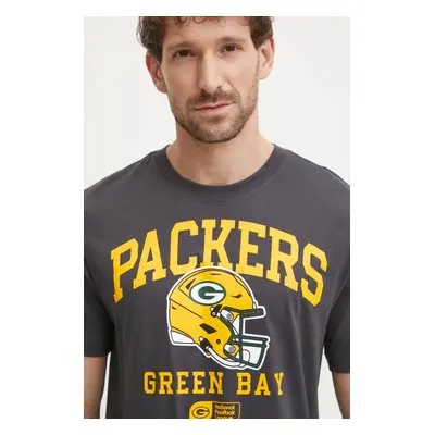 Bavlněné tričko Nike Green Bay Packers šedá barva, s potiskem, N199-06F-7T-5F1