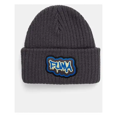 Dětská čepice Puma Comic Beanie šedá barva, z tenké pleteniny, 256430