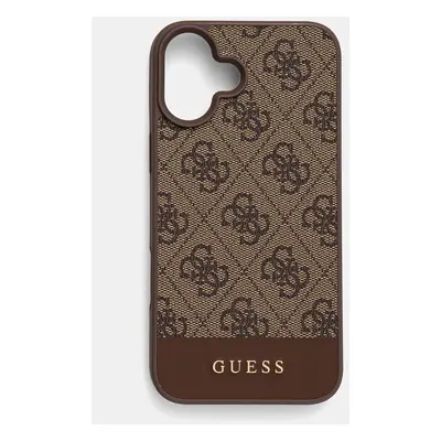 Obal na telefon Guess iPhone 16 Plus 6.7 hnědá barva, GUHCP16MG4GLBR