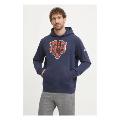 Mikina Nike Chicago Bears pánská, tmavomodrá barva, s kapucí, s potiskem, NKDK-41L-7Q-N09