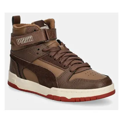 Dětské sneakers boty Puma RBD Game WTR Jr hnědá barva