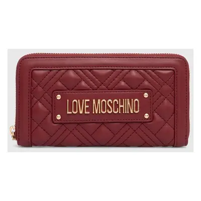 Peněženka Love Moschino vínová barva, JC5600PP1LLA0000