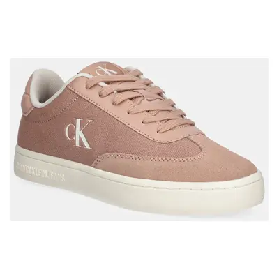 Sneakers boty Calvin Klein Jeans CLASSIC CUPSOLE LOW MIX MG WN růžová barva, YW0YW01636