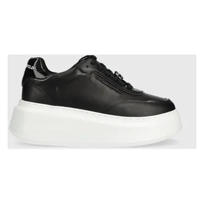 Kožené sneakers boty Karl Lagerfeld ANAKAPRI černá barva, KL63519