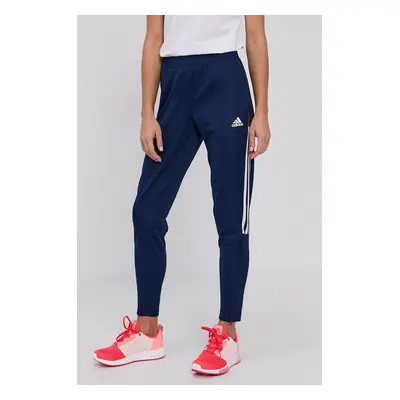 Kalhoty adidas Performance GM4495 dámské, tmavomodrá barva, s aplikací