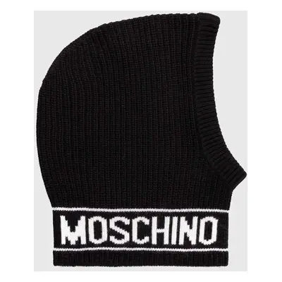 Vlněná kukla Moschino černá barva, M3136 65414