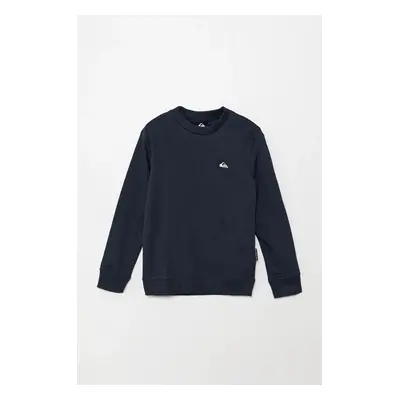 Dětská mikina Quiksilver BASIC CREW tmavomodrá barva, hladká, EQBFT03891