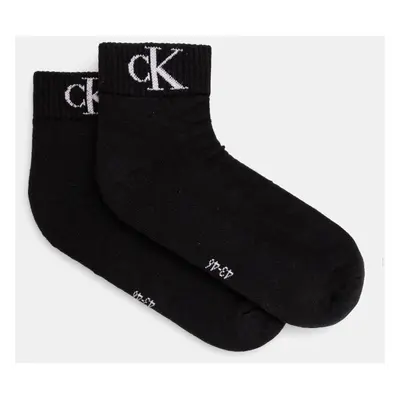 Ponožky Calvin Klein Jeans 2-pack pánské, černá barva, 701228805