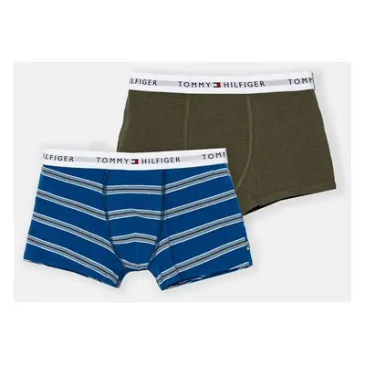 Dětské boxerky Tommy Hilfiger 2-pack zelená barva, UB0UB00550