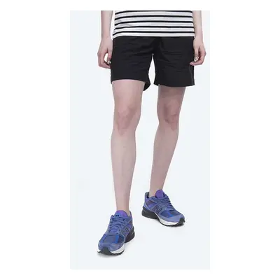 Bavlněné šortky Norse Projects Sophia Light černá barva, hladké, high waist, NW35.0036.9999-9999