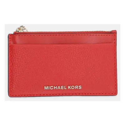 Kožená peněženka MICHAEL Michael Kors červená barva, 32H3G8ED1L