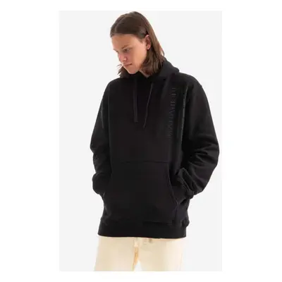 Bavlněná mikina Maharishi Miltype Hooded sweat Organic Sweat 420 9756 BLACK pánská, černá barva,