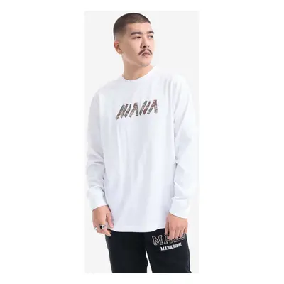 Bavlněné tričko s dlouhým rukávem Maharishi Monster Tiger Longsleeve T-Shirt bílá barva, s potis