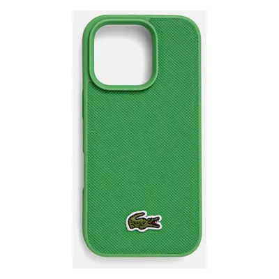 Obal na telefon Lacoste iPhone 16 Pro 6.3 zelená barva, LCHMP16LPVCN