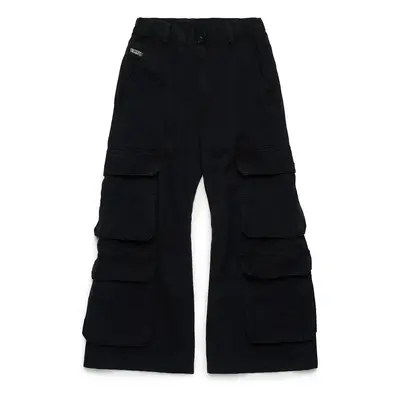 Dětské kalhoty Diesel PDARGJXCARGO TROUSERS černá barva, hladké, J02220