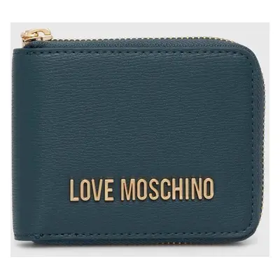 Peněženka Love Moschino zelená barva, JC5639PP1LLD0000