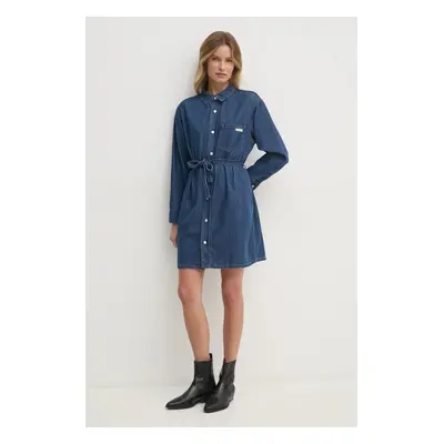 Džínové šaty Calvin Klein Jeans modrá barva, mini, oversize, J20J225008