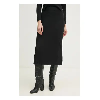 Sukně Pepe Jeans NICOLE SKIRT černá barva, midi, PL901174