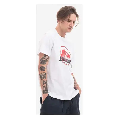 Bavlněné tričko Neil Barett Jurassic Park T-Shirt PBJT142-U506S 1133 bílá barva, s potiskem